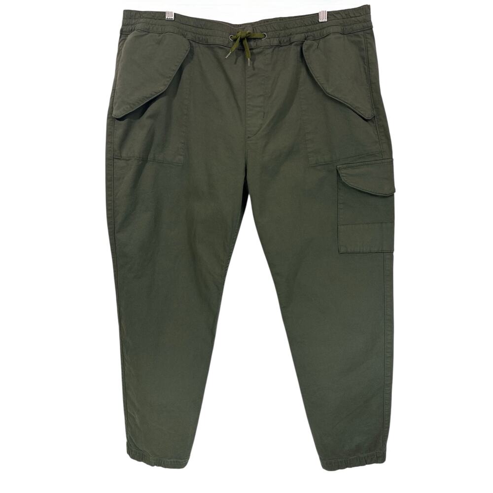 7 For All Mankind Tech Series Cargo Jogger Pants Olive Green XXL NWT Slim Fit